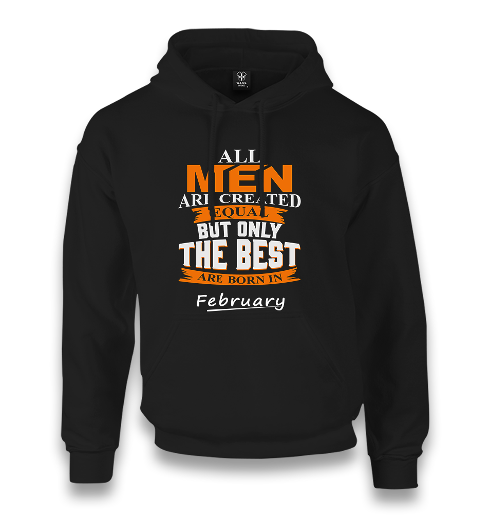 Best are Born in February II Unisex Black Hoodie - Premium  from W.E.N.S. WIND - Just 11990! Shop now at W.E.N.S. WIND