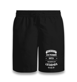Life Begins in 1973 Black Shorts - Premium  from W.E.N.S. WIND - Just 7990! Shop now at W.E.N.S. WIND