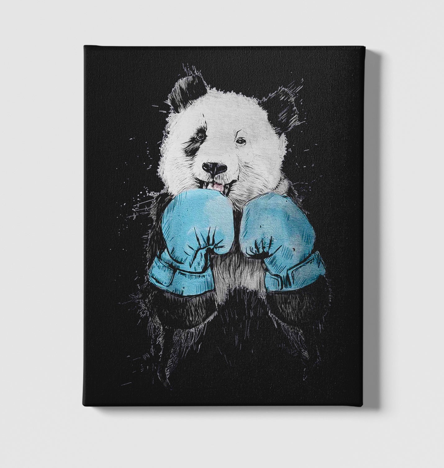 Panda - Boxing Black Canvas Wall Art 35x40cm - Premium  from W.E.N.S. WIND - Just 7990! Shop now at W.E.N.S. WIND