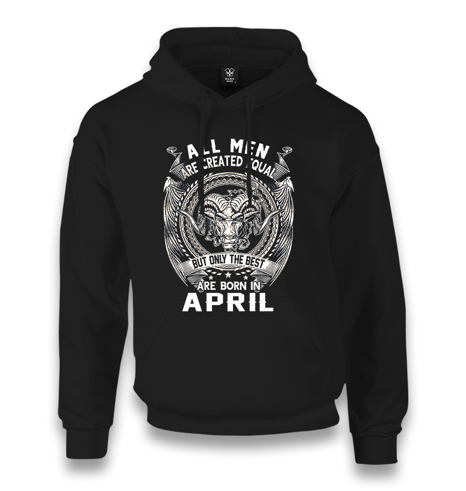 Best Born in April Unisex Black Hoodie - Premium  from W.E.N.S. WIND - Just 11990! Shop now at W.E.N.S. WIND