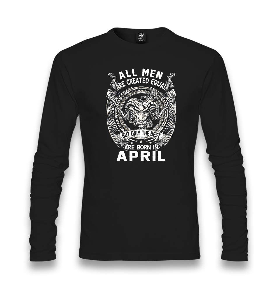 Best Born in April Unisex Black Longsleeve - Premium  from W.E.N.S. WIND - Just 7990! Shop now at W.E.N.S. WIND
