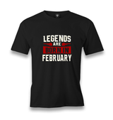 Legends Born in February Men's Black Tshirt - Premium  from W.E.N.S. WIND - Just 6490! Shop now at W.E.N.S. WIND