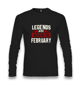 Legends Born in February Unisex Black Longsleeve - Premium  from W.E.N.S. WIND - Just 7990! Shop now at W.E.N.S. WIND