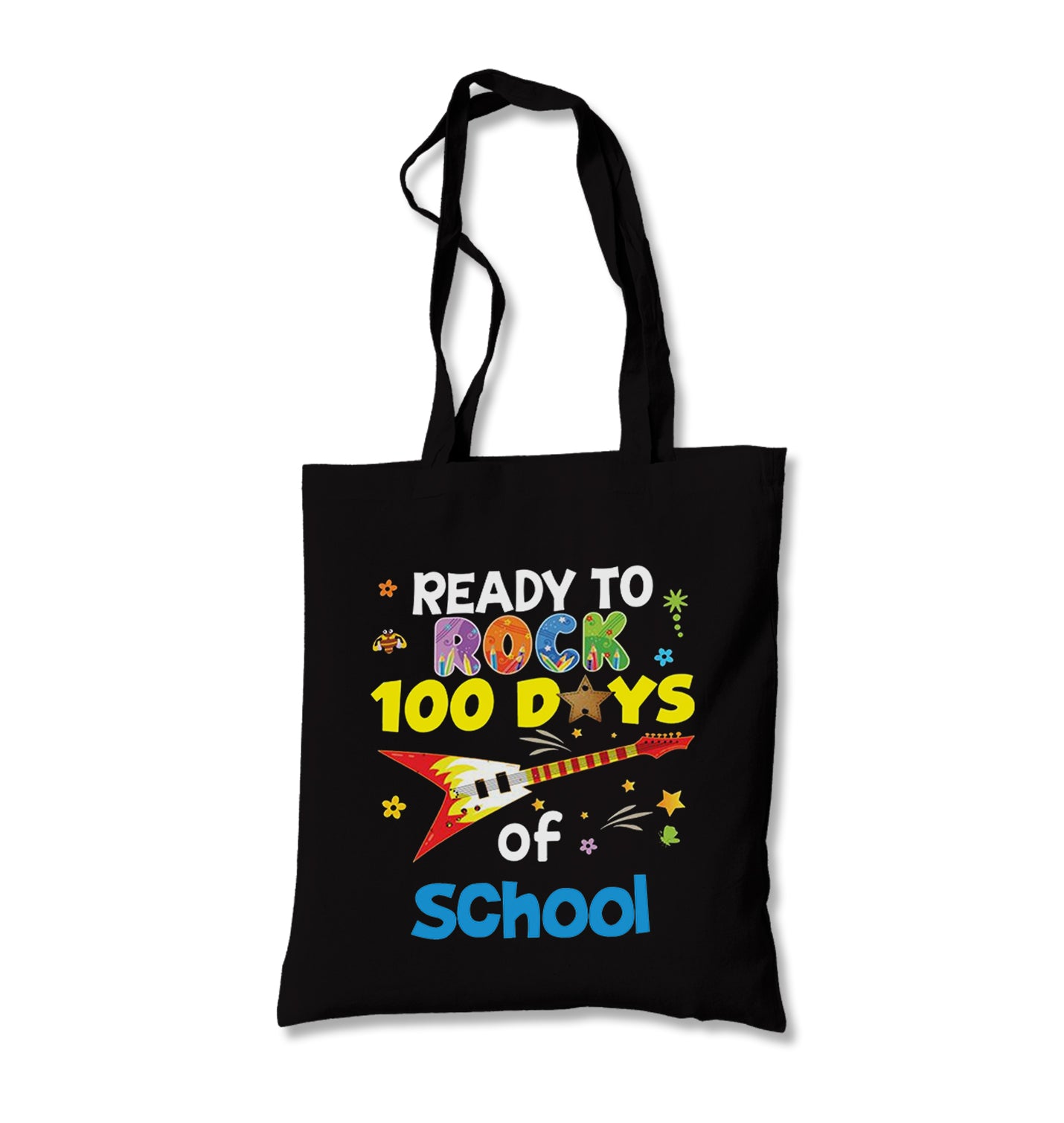 100 Days Of School - Ready To Rock Canvas Totebag - Premium  from Wenswind - Just 5990! Shop now at W.E.N.S. WIND