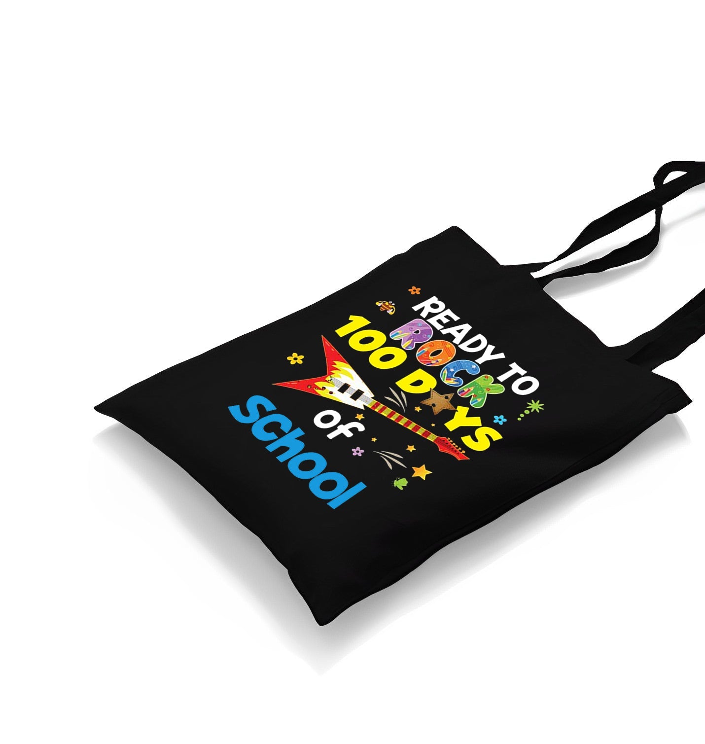 100 Days Of School - Ready To Rock Canvas Totebag - Premium  from Wenswind - Just 5990! Shop now at W.E.N.S. WIND