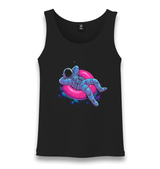 Swim Ring - Astronaut Unisex Black Tank Top - Premium  from W.E.N.S. WIND - Just 6490! Shop now at W.E.N.S. WIND