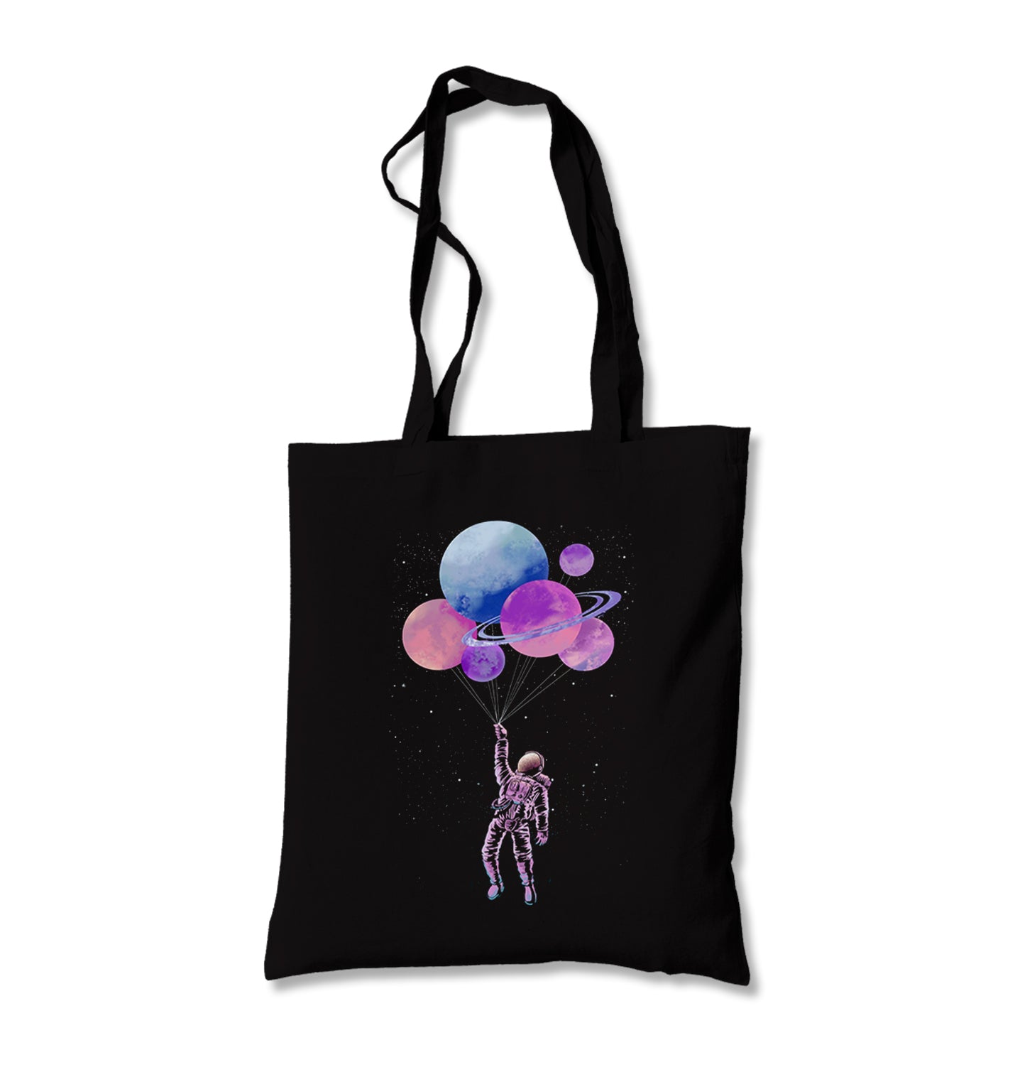 Flying With The Planets - Astronaut Canvas Totebag - Premium  from Wenswind - Just 5990! Shop now at W.E.N.S. WIND