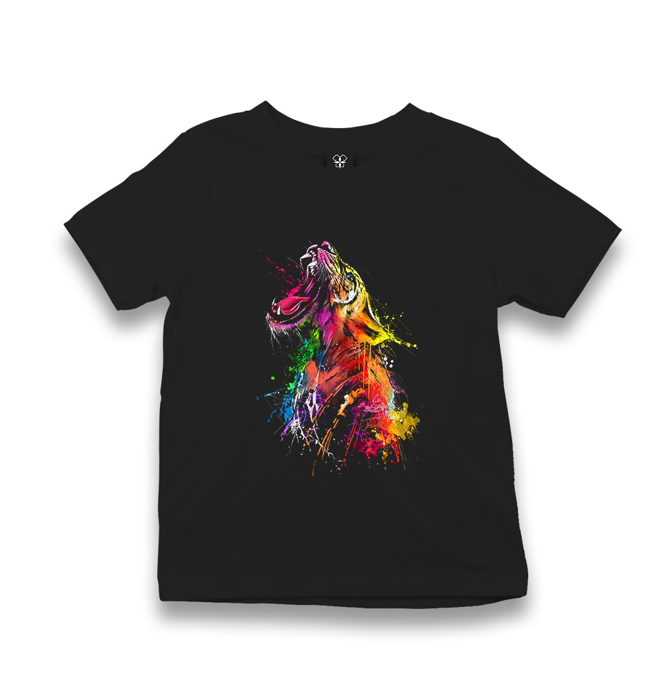 Tiger Roar Kid's Black T-shirt - Premium  from W.E.N.S. WIND - Just 5990! Shop now at W.E.N.S. WIND