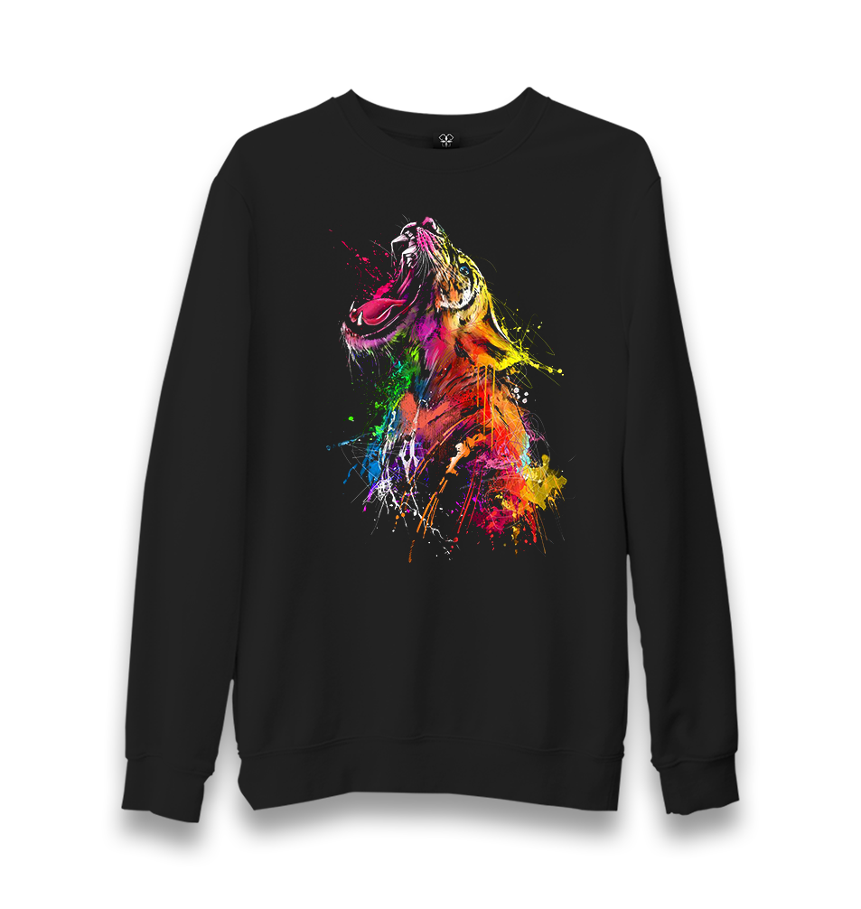 Tiger Roar Unisex Black Sweatshirt - Premium  from W.E.N.S. WIND - Just 10990! Shop now at W.E.N.S. WIND