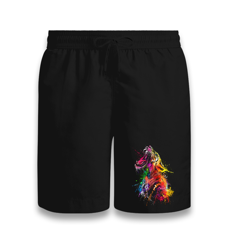Tiger Roar Black Shorts - Premium  from W.E.N.S. WIND - Just 7990! Shop now at W.E.N.S. WIND
