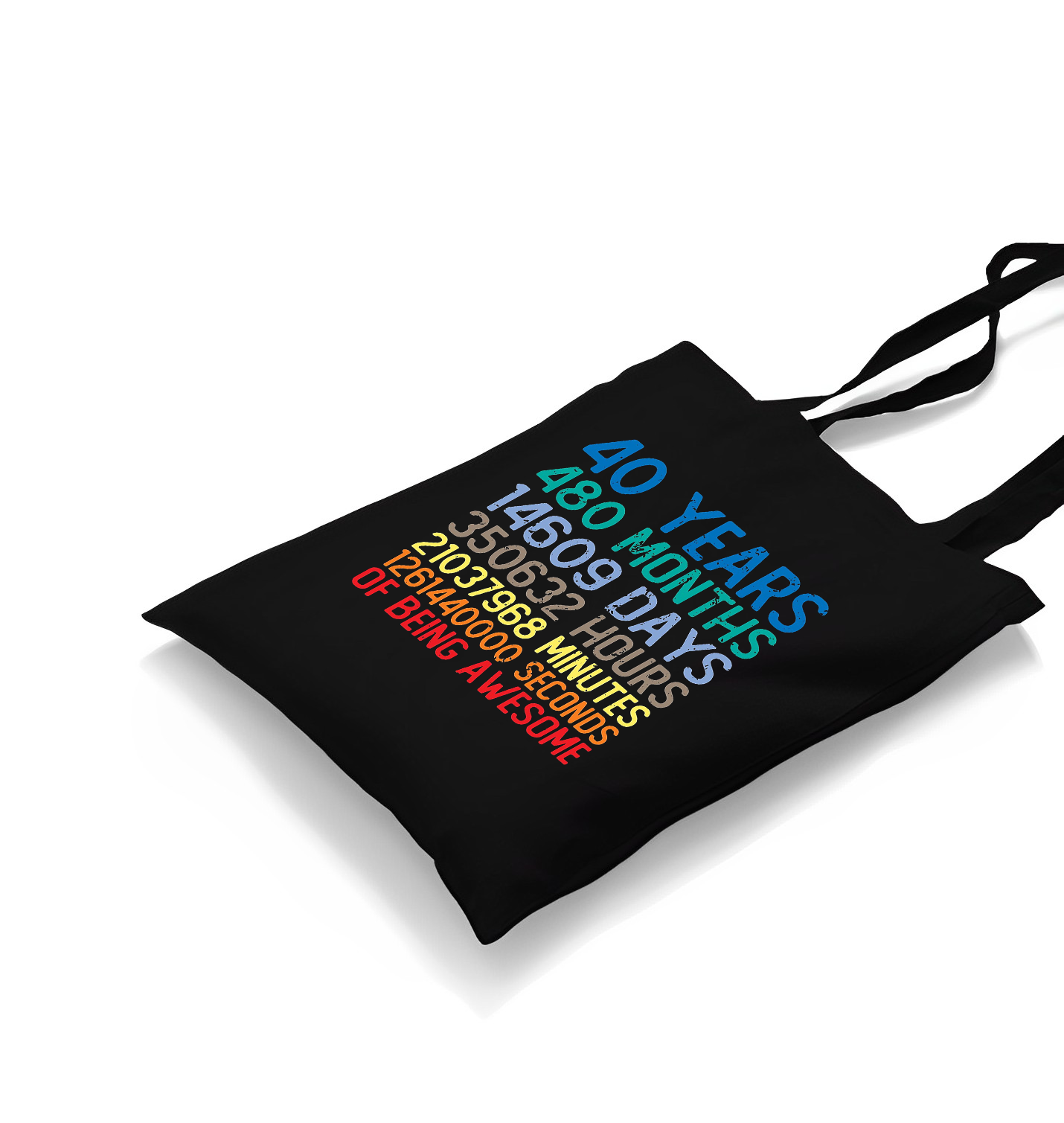 Birthday-40 Years Awesome Black Canvas Totebag - Premium  from W.E.N.S. WIND - Just 4990! Shop now at W.E.N.S. WIND