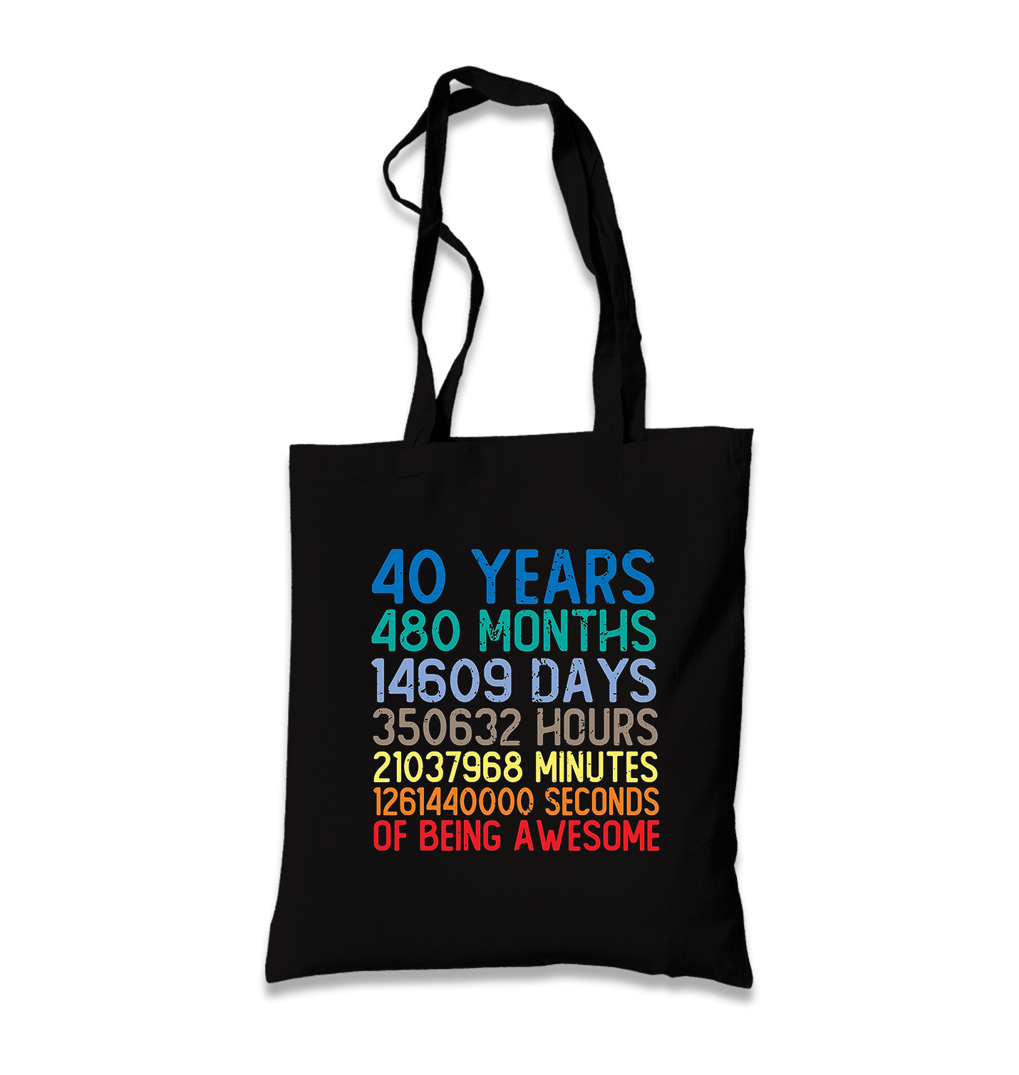 Birthday-40 Years Awesome Black Canvas Totebag - Premium  from W.E.N.S. WIND - Just 4990! Shop now at W.E.N.S. WIND