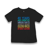 Birthday-40 Years Awesome Kid's Black T-shirt - Premium  from W.E.N.S. WIND - Just 5990! Shop now at W.E.N.S. WIND