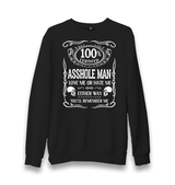 Certified Asshole Man Unisex Black Sweatshirt - Premium  from W.E.N.S. WIND - Just 10990! Shop now at W.E.N.S. WIND