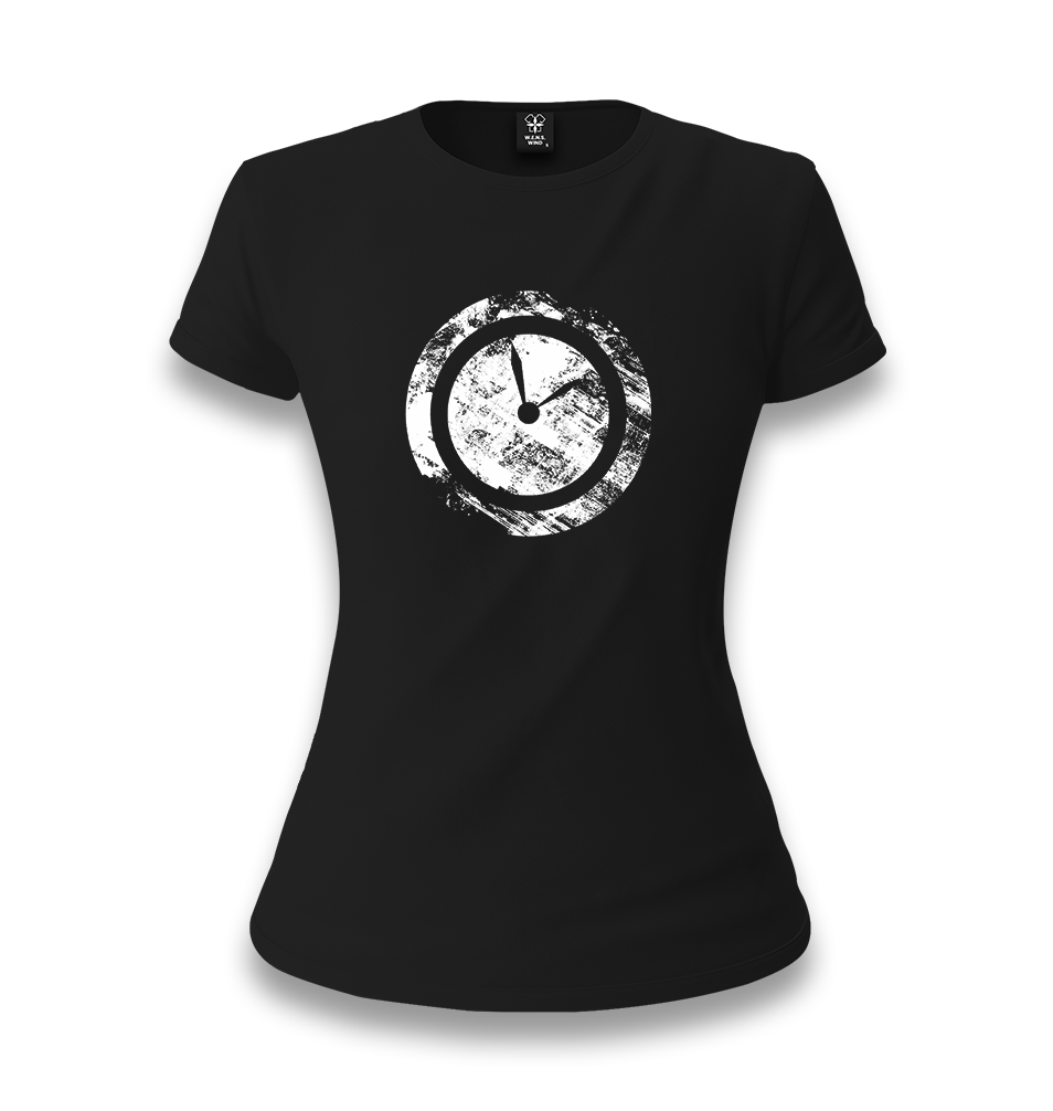 Vintage Clock Women's Black T-shirt - Premium  from W.E.N.S. WIND - Just 6490! Shop now at W.E.N.S. WIND