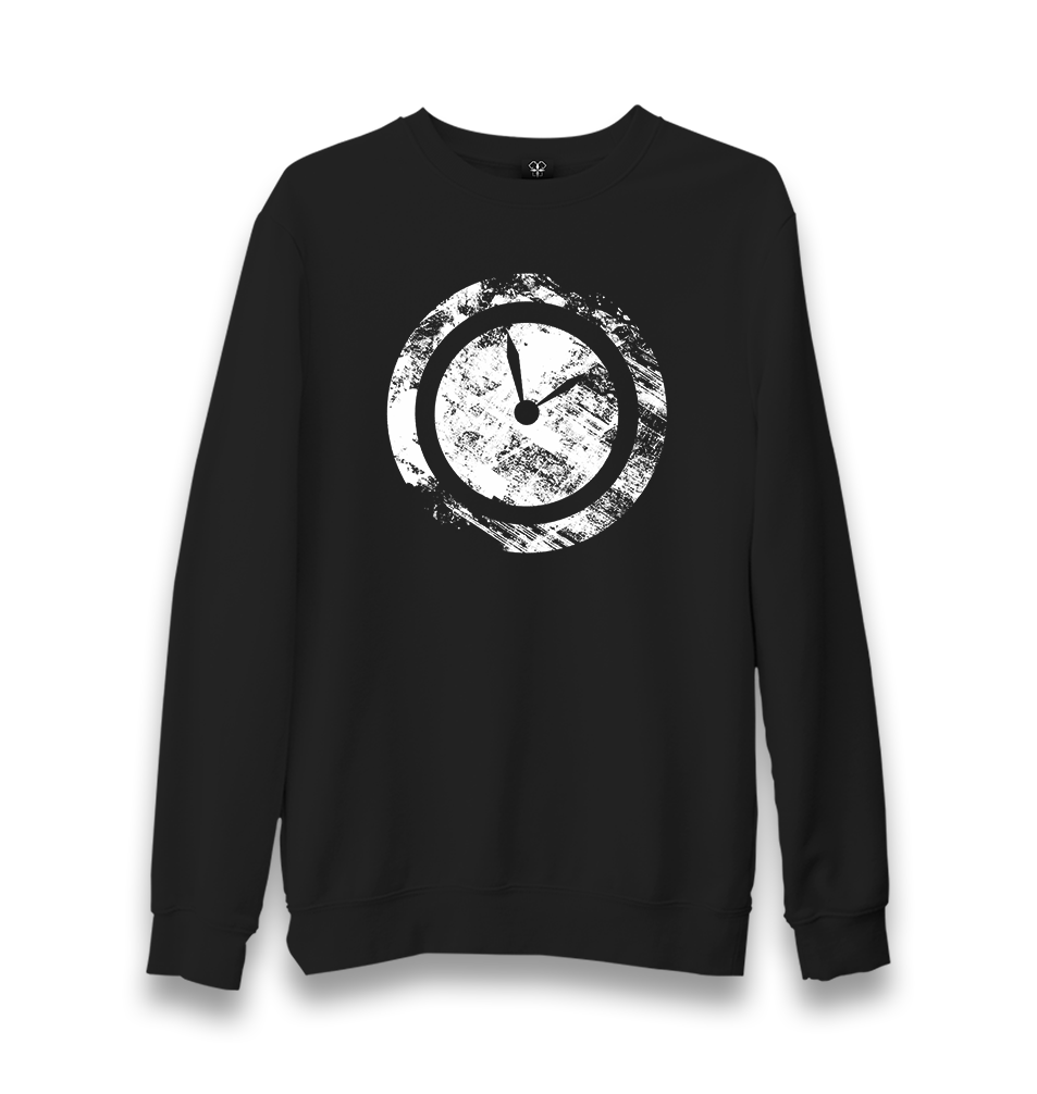 Vintage Clock Unisex Black Sweatshirt - Premium  from W.E.N.S. WIND - Just 10990! Shop now at W.E.N.S. WIND