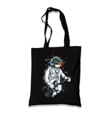 Space - Astronaut Planet Paint Black Canvas Totebag - Premium  from W.E.N.S. WIND - Just 4990! Shop now at W.E.N.S. WIND