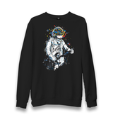 Colorful Astronaut Playing Guitar Unisex Black Sweatshirt - Premium  from W.E.N.S. WIND - Just 10990! Shop now at W.E.N.S. WIND