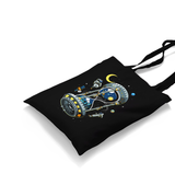 Space - Astronaut Planet Hourglass Black Canvas Totebag - Premium  from W.E.N.S. WIND - Just 4990! Shop now at W.E.N.S. WIND