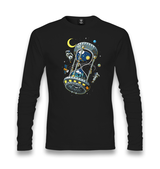 Space-Astronaut Planet Hourglass Unisex Black Longsleeve - Premium  from W.E.N.S. WIND - Just 7990! Shop now at W.E.N.S. WIND