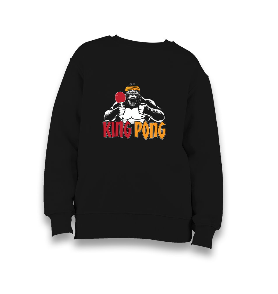 Ping Pong-King Gorilla Kid's Black Sweatshirt - Premium  from W.E.N.S. WIND - Just 7990! Shop now at W.E.N.S. WIND