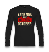 Legends Born in October Unisex Black Longsleeve - Premium  from W.E.N.S. WIND - Just 7990! Shop now at W.E.N.S. WIND