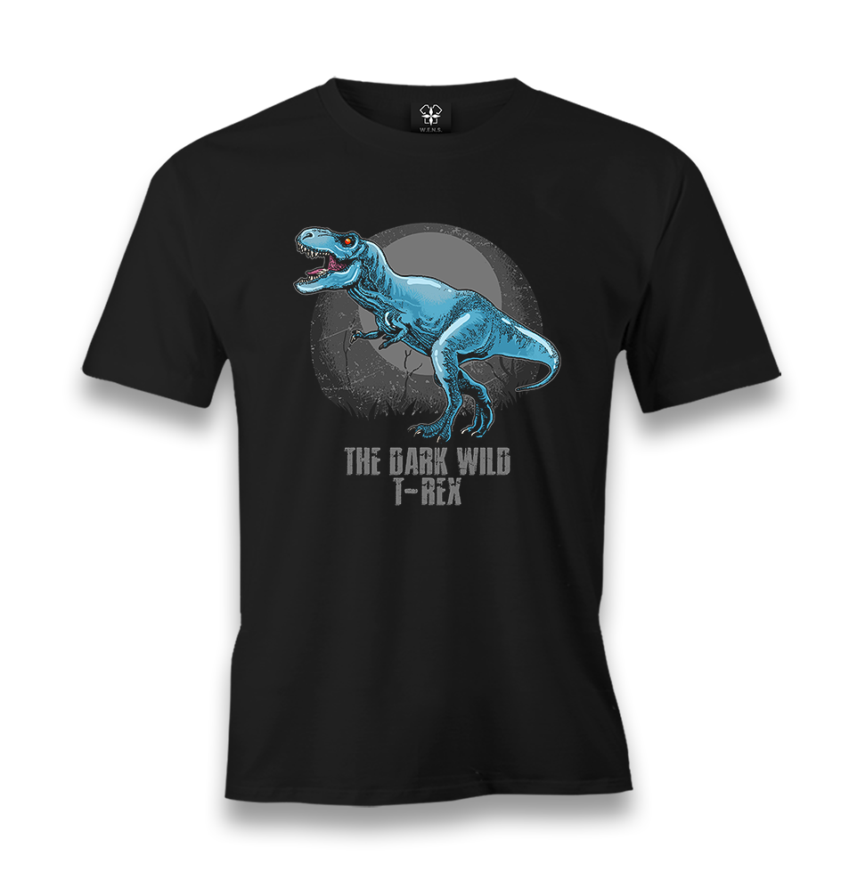 Dinosaur T-rex Wild Men's Black Tshirt - Premium  from W.E.N.S. WIND - Just 6490! Shop now at W.E.N.S. WIND