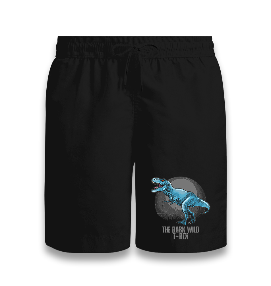 Dinosaur T-rex Wild Black Shorts - Premium  from W.E.N.S. WIND - Just 7990! Shop now at W.E.N.S. WIND