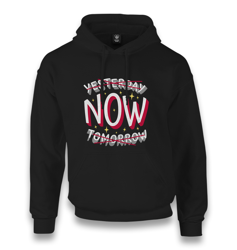 Yesterday, Now, Tomorrow Unisex Black Hoodie - Premium  from W.E.N.S. WIND - Just 11990! Shop now at W.E.N.S. WIND