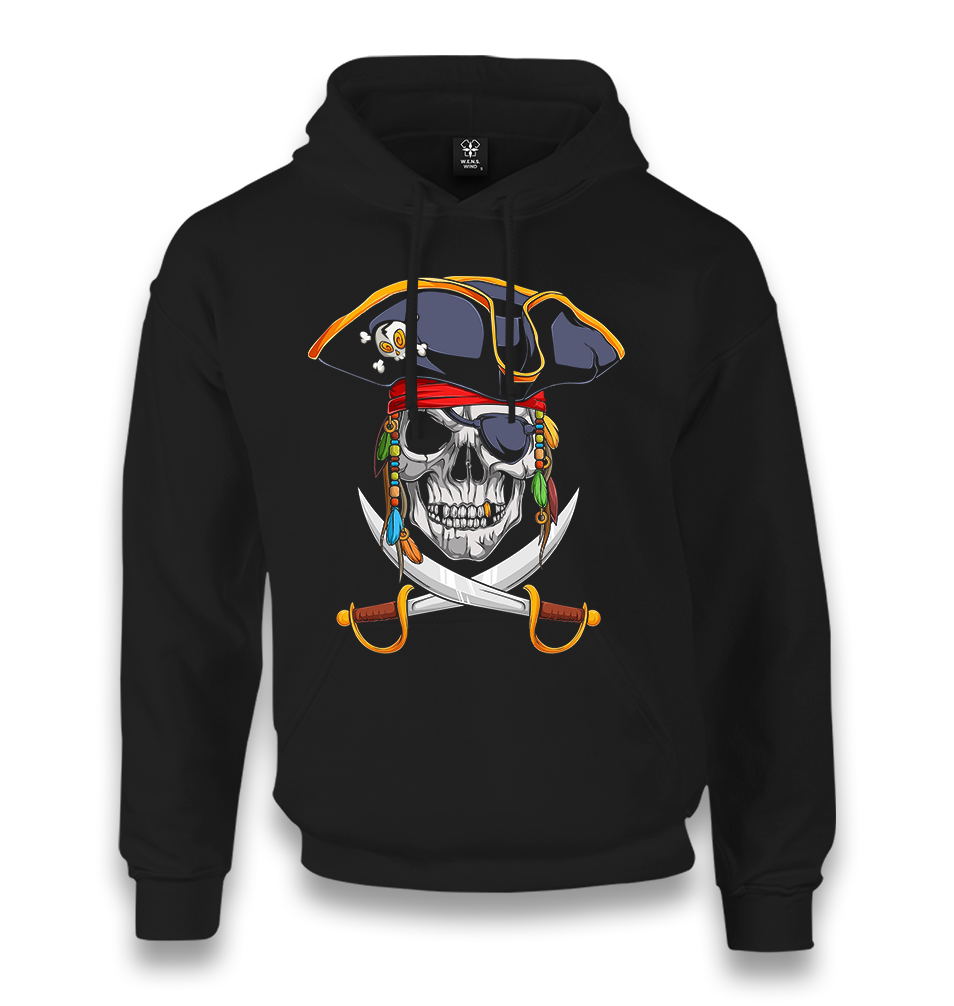 Pirate Colorful Unisex Black Hoodie - Premium  from W.E.N.S. WIND - Just 11990! Shop now at W.E.N.S. WIND