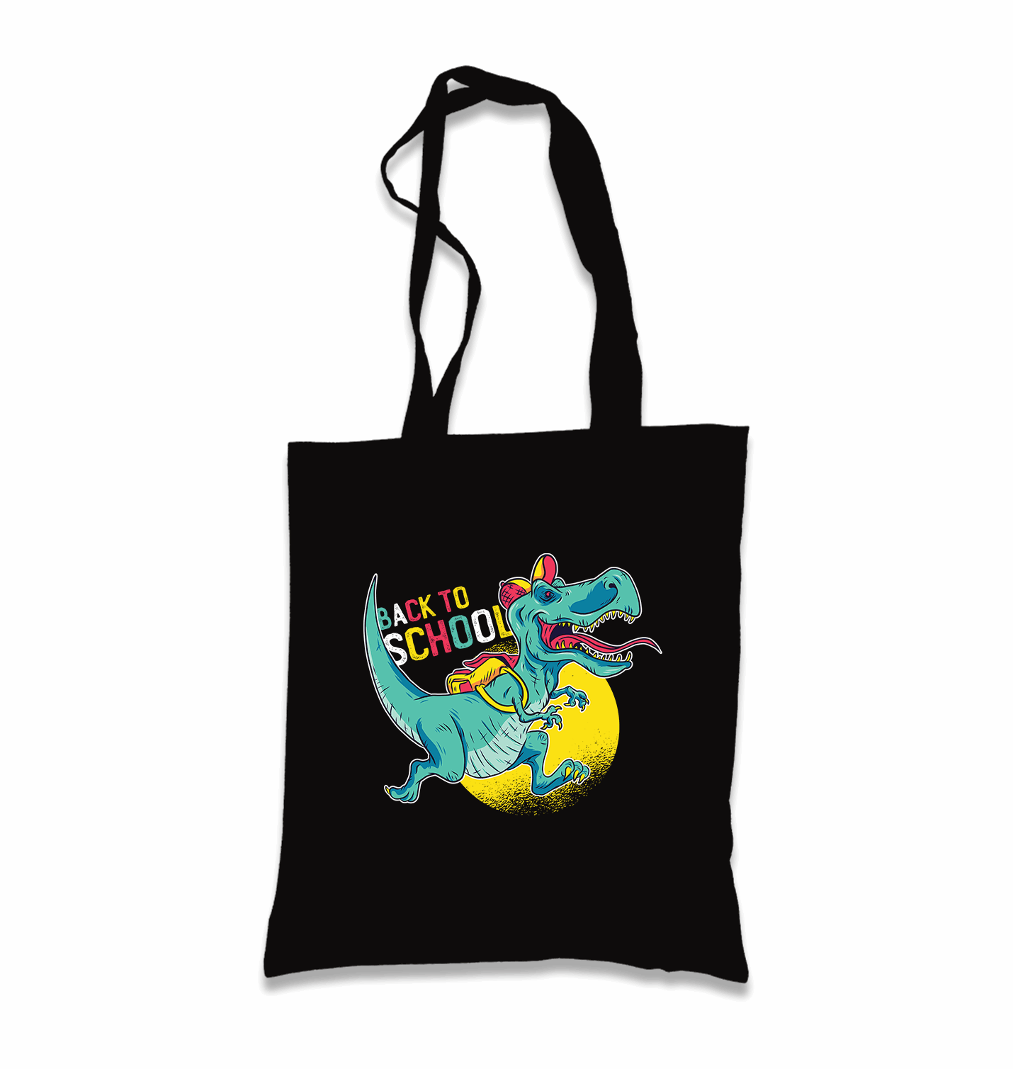 Back to School - Dinosaur Black Canvas Totebag - Premium  from W.E.N.S. WIND - Just 4990! Shop now at W.E.N.S. WIND