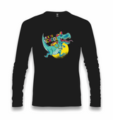 Back to School-Dinosaur Unisex Black Longsleeve - Premium Unisex Longsleeve from W.E.N.S. WIND - Just 7990! Shop now at W.E.N.S. WIND