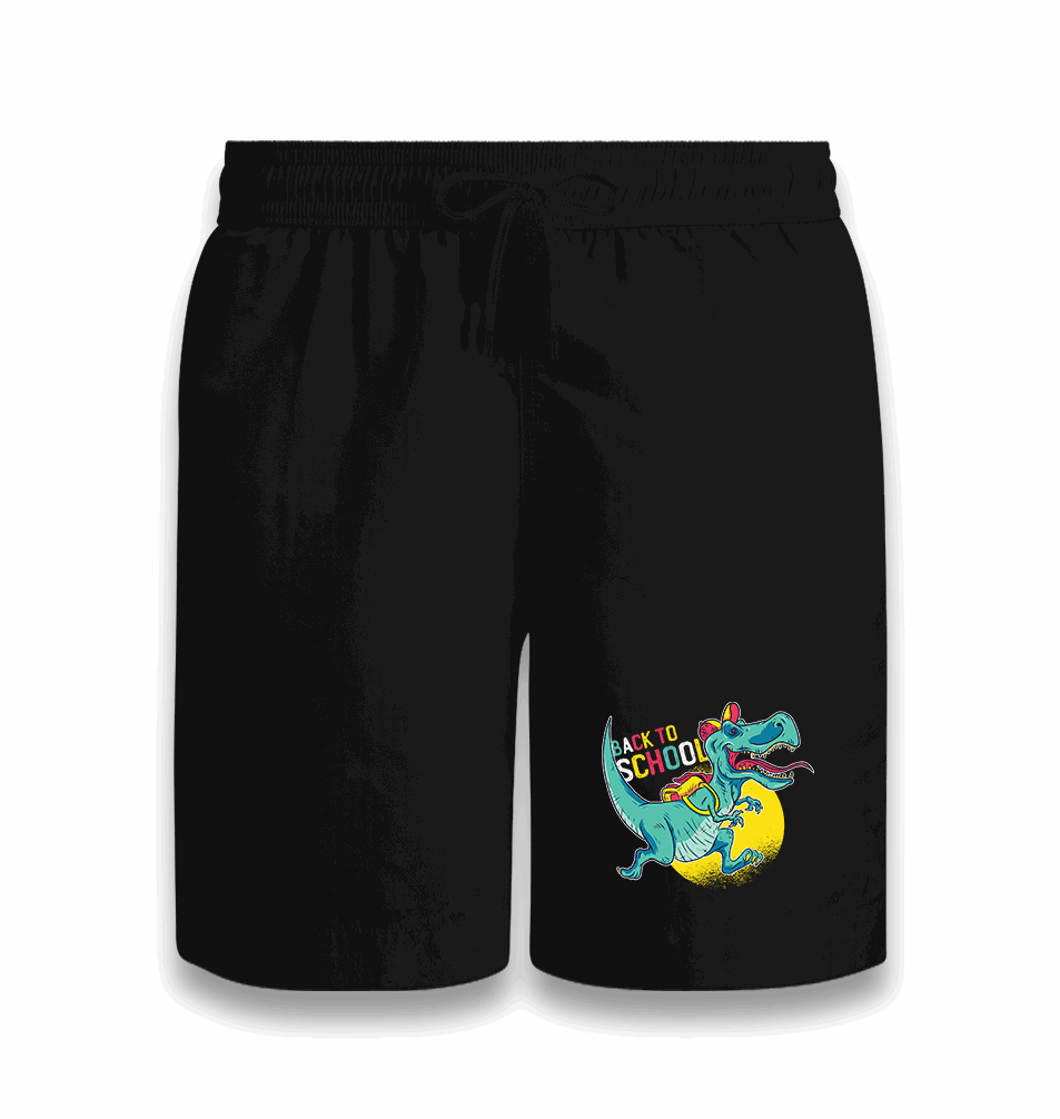 Back to School-Dinosaur Black Shorts - Premium Shorts from W.E.N.S. WIND - Just 7990! Shop now at W.E.N.S. WIND