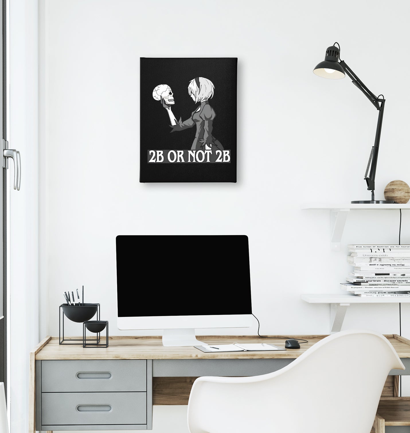 2B Or Not 2B Black Canvas Wall Art 35x40cm - Premium  from W.E.N.S. WIND - Just 7990! Shop now at W.E.N.S. WIND