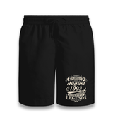 Life Begins in August 1993 Black Shorts - Premium  from W.E.N.S. WIND - Just 7990! Shop now at W.E.N.S. WIND