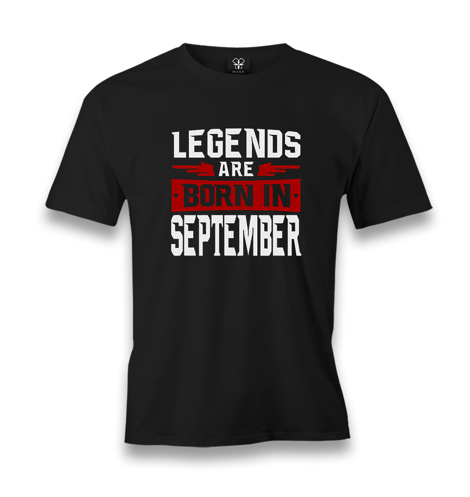 Legends Born in September Men's Black Tshirt - Premium  from W.E.N.S. WIND - Just 6490! Shop now at W.E.N.S. WIND