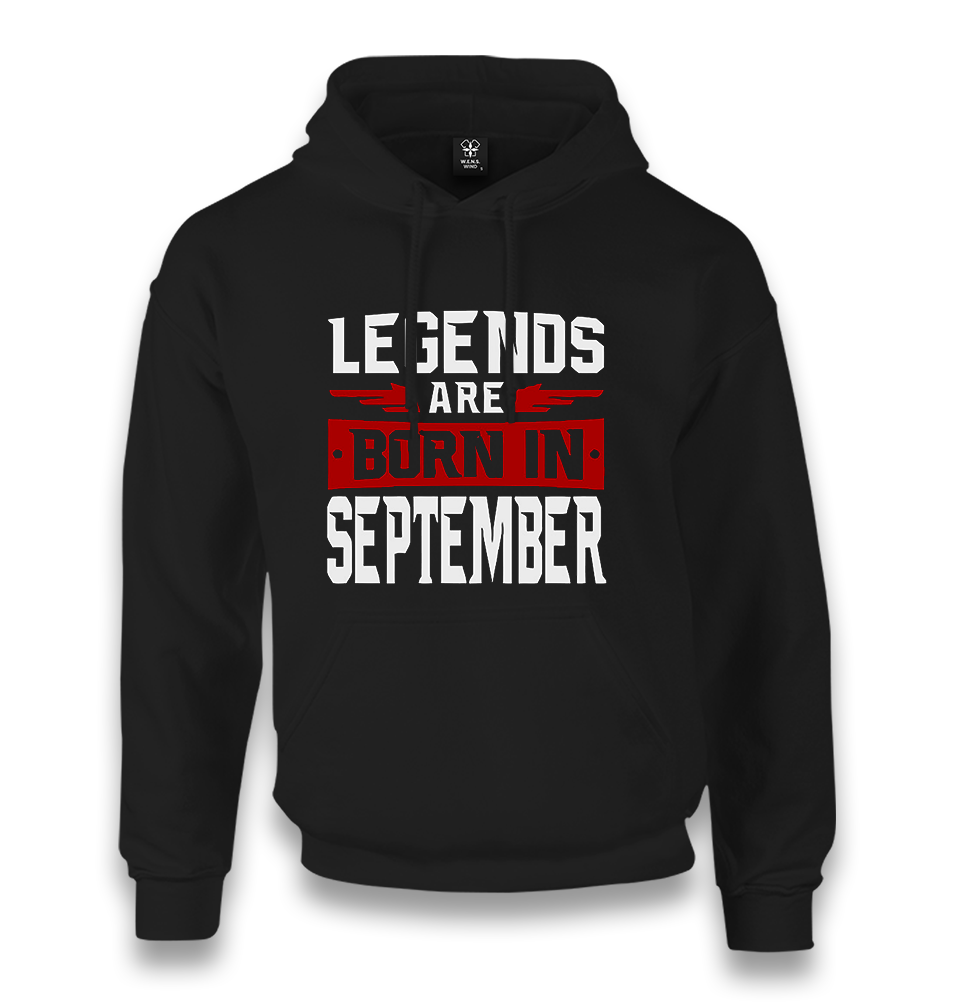 Legends Born in September Unisex Black Hoodie - Premium  from W.E.N.S. WIND - Just 11990! Shop now at W.E.N.S. WIND