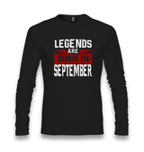 Legends Born in September Unisex Black Longsleeve - Premium  from W.E.N.S. WIND - Just 7990! Shop now at W.E.N.S. WIND