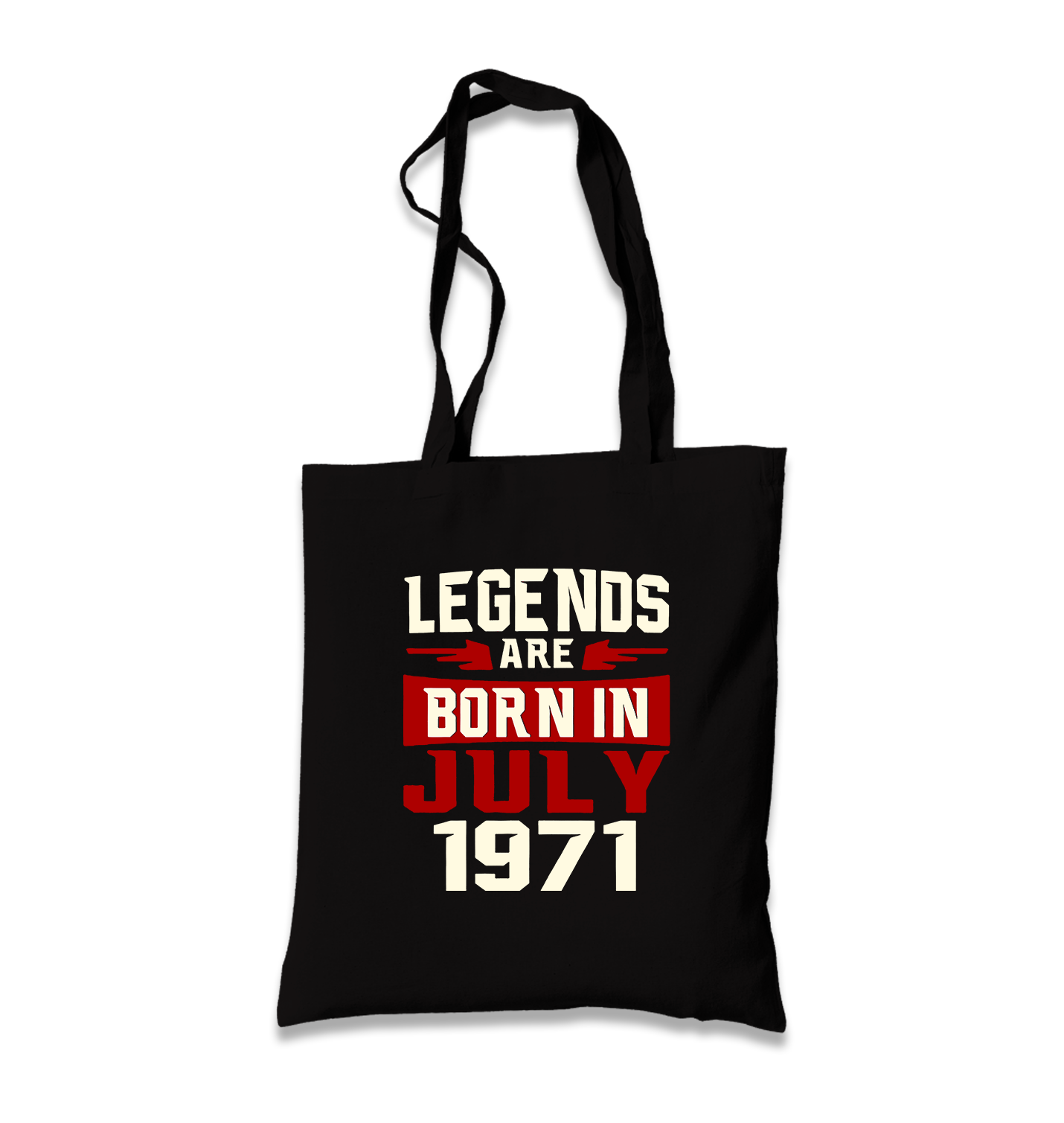 Legends Born in July Black Canvas Totebag - Premium  from W.E.N.S. WIND - Just 4990! Shop now at W.E.N.S. WIND