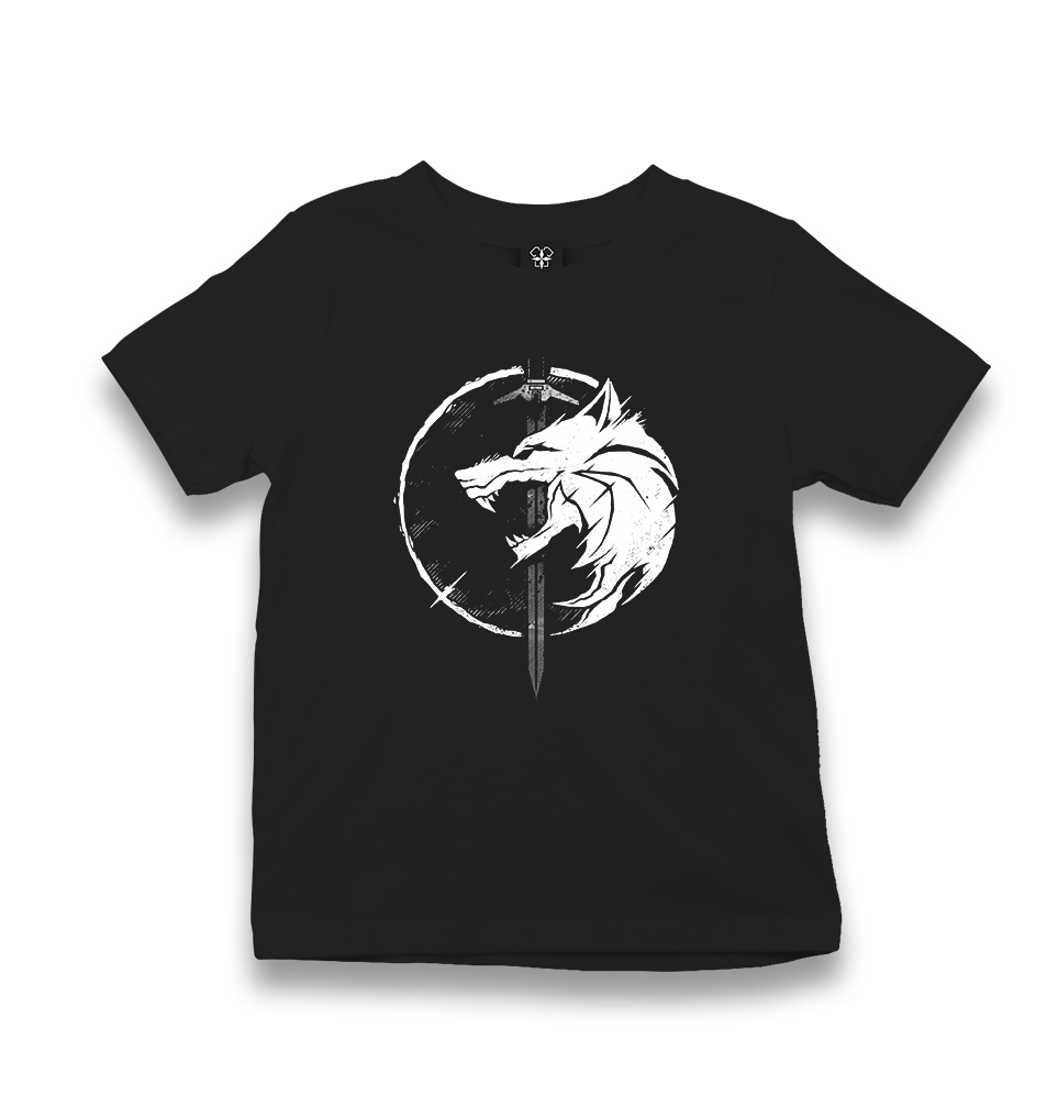 Wolf and Sword Kid's Black T-shirt - Premium  from W.E.N.S. WIND - Just 5990! Shop now at W.E.N.S. WIND