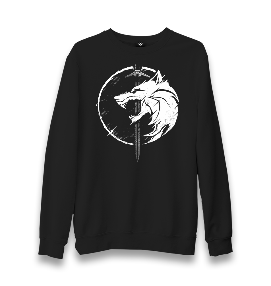 Wolf and Sword Unisex Black Sweatshirt - Premium  from W.E.N.S. WIND - Just 10990! Shop now at W.E.N.S. WIND