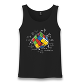 Rubik's Cube-Mathematical Unisex Black Tank Top - Premium  from W.E.N.S. WIND - Just 6490! Shop now at W.E.N.S. WIND