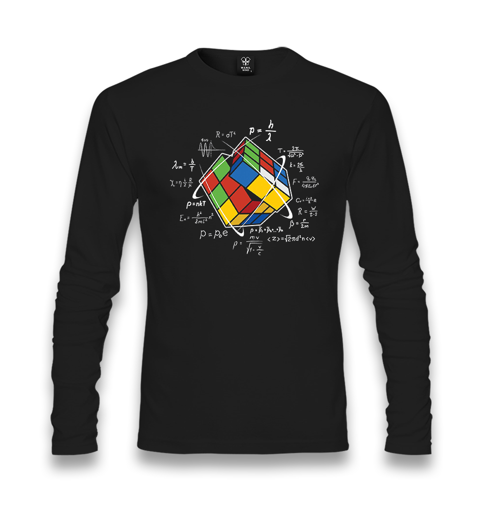 Rubik's Cube-Mathematical Unisex Black Longsleeve - Premium  from W.E.N.S. WIND - Just 7990! Shop now at W.E.N.S. WIND