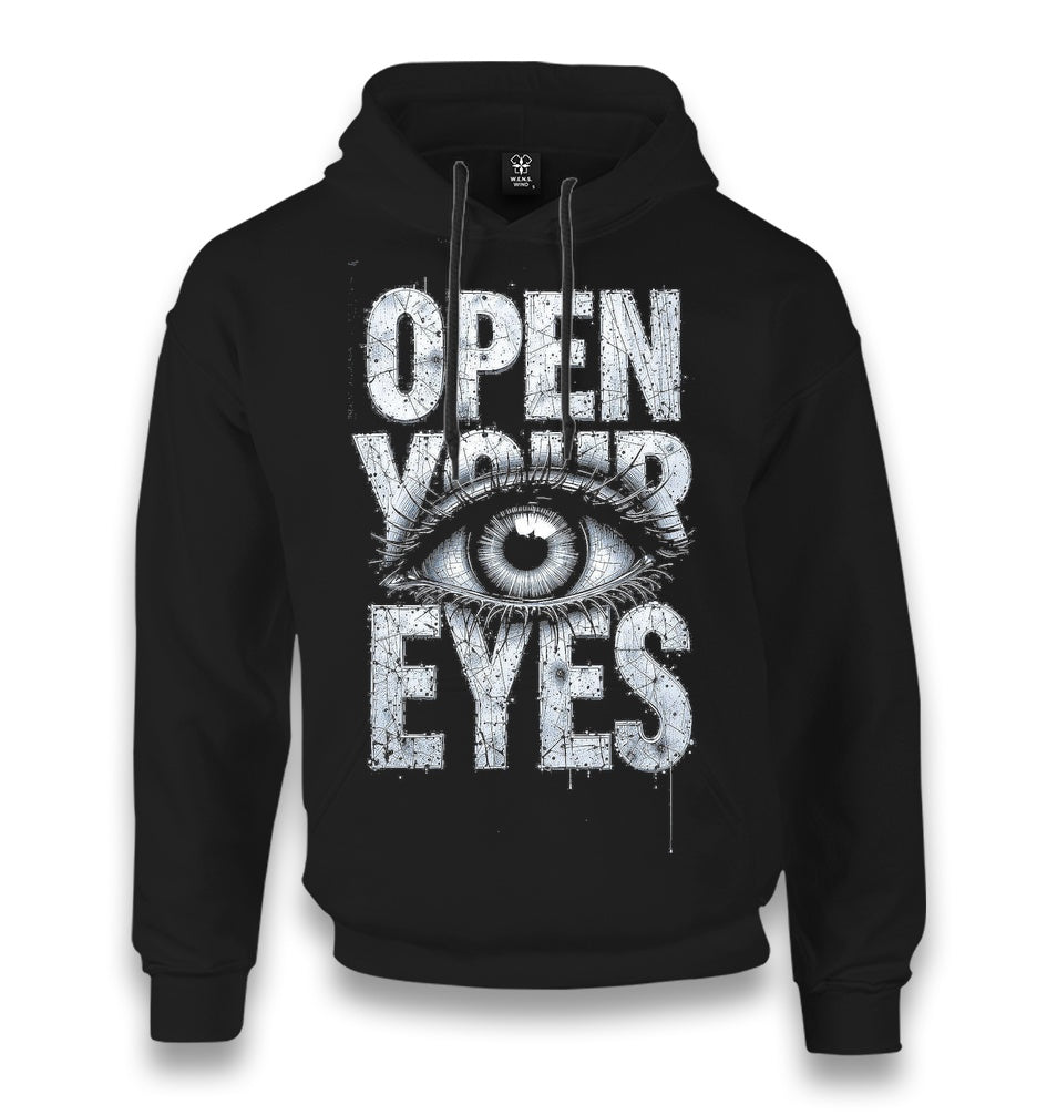 Open Your Eyes Unisex Black Hoodie