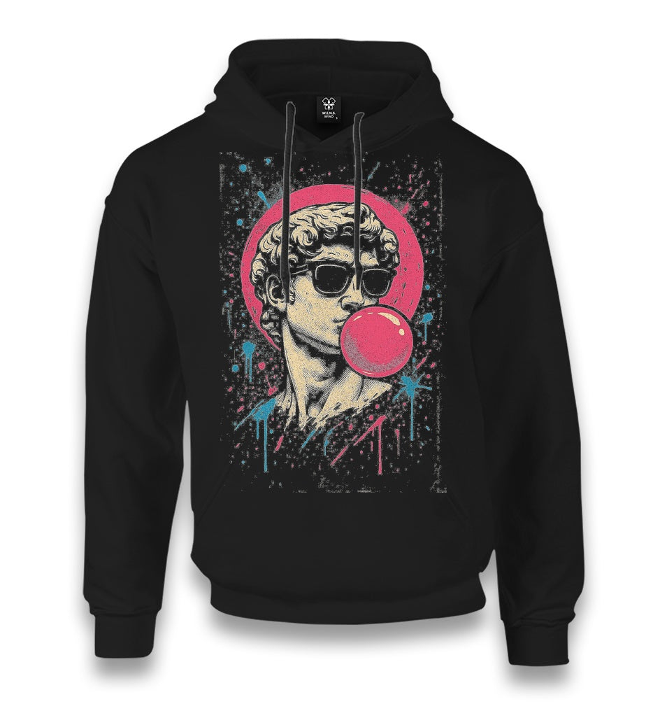 Leonardo Bubble Gum Unisex Black Hoodie