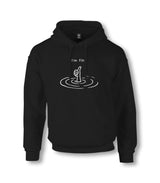 I'm Fine Unisex Black Hoodie Graphic Print