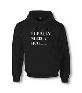 I Need a Huge Glass of Wine Unisex Black Hoodie Graphic Print