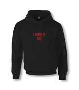 Reading Is Hot Unisex Black Hoodie Graphic Print