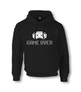 Game Over Eyes Unisex Black Hoodie Graphic Print