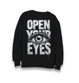 Open Your Eyes Kid's Black Sweatshirt